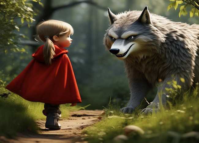 儿童故事大灰狼和小红帽的故事、大灰狼和小红帽的故事简单版