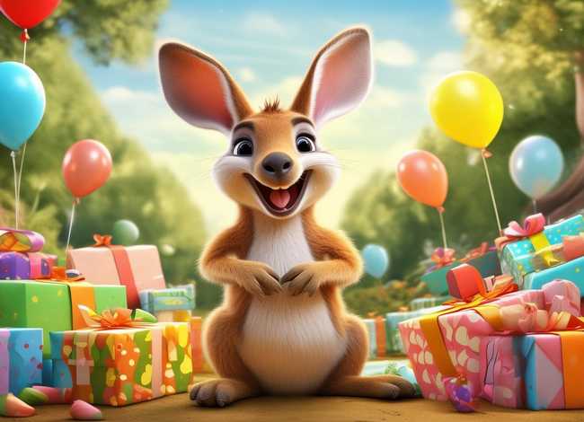 儿童故事小袋鼠的生日，小袋鼠的生日礼物故事