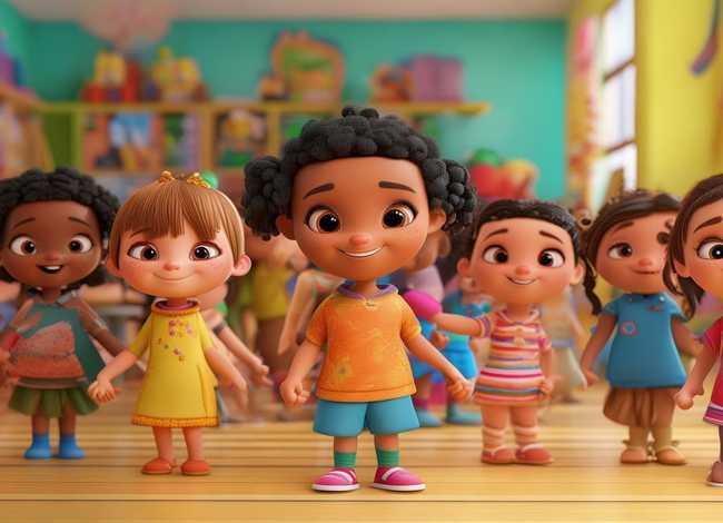 儿童动画排队故事 - 幼儿排队动画片