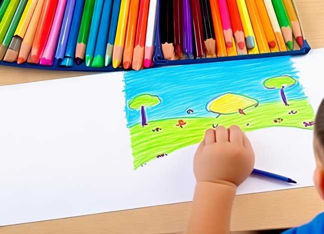 儿童用彩铅画画，儿童用彩铅画画大全超简单