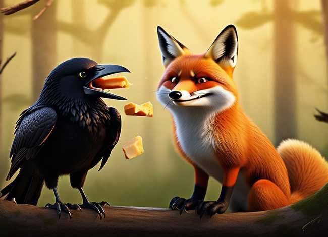 儿童睡前故事寓言故事狐狸与乌鸦、故事大全 睡前故事狐狸和乌鸦