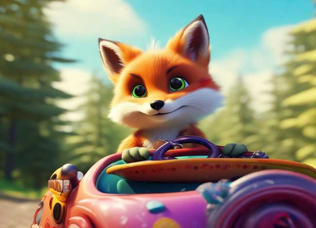 儿童故事狐狸开汽车 - 小狐狸开汽车的故事