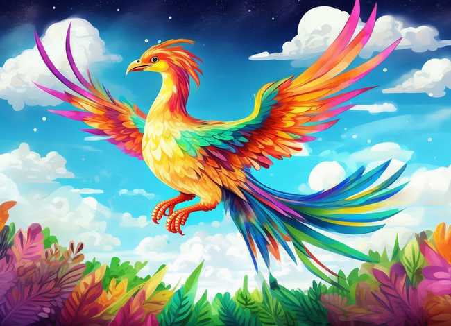 儿童版凤凰的传说与来历；儿童版凤凰的传说与来历图片