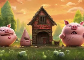 英文版小故事 三只小猪（英文版小故事 三只小猪图片）