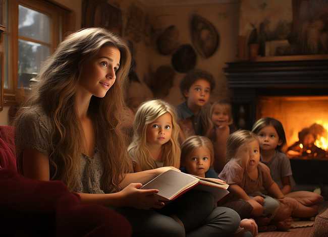 妈妈讲故事的画（妈妈讲故事的画怎么画）