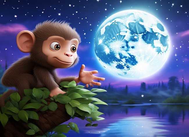 儿童故事猴子捞月视频制作（幼儿故事猴子捞月亮视频）