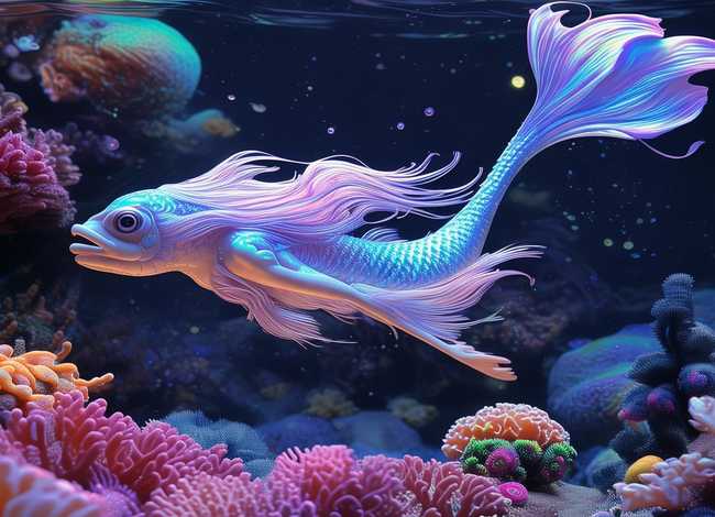 海底美人鱼简笔画、海底美人鱼简笔画教程