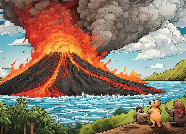火山爆发小故事 - 火山爆发小故事绘本