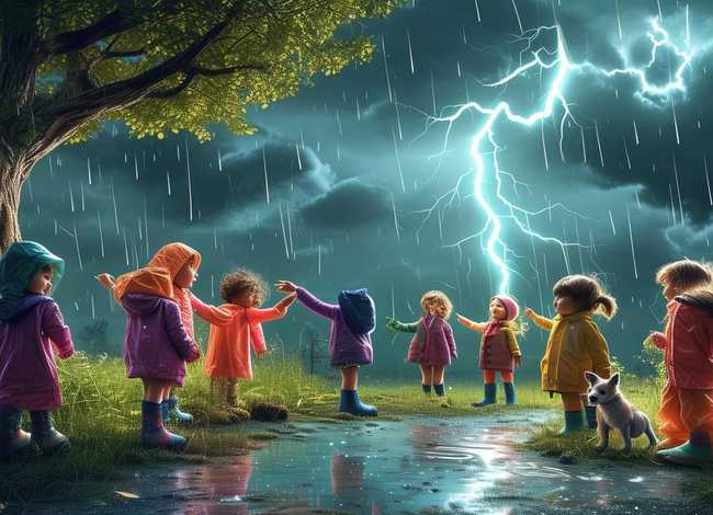 有关打雷下雨的儿童故事（关于打雷下雨的故事）