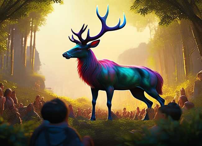 中国民间故事九色鹿 - 中国民间故事九色鹿怎么画