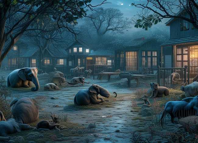 晚安动物园绘本故事；晚安动物园绘本故事图片