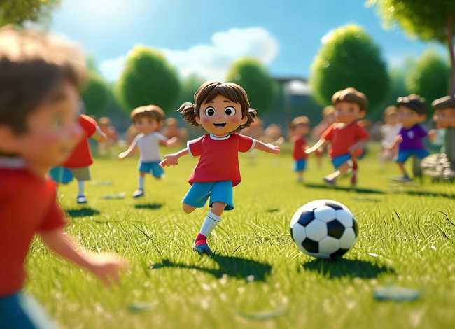 儿童踢球的故事 - 踢足球幼儿故事
