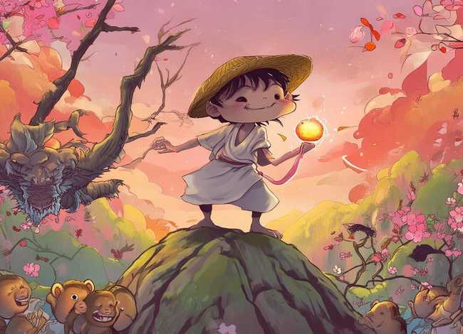 儿童桃太郎的故事；桃太郎的故事原版