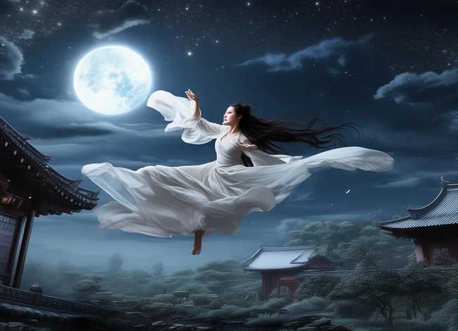 嫦娥奔月的故事画画；嫦娥奔月的故事画画怎么画