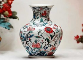 纹花瓶故事、花瓶纹路手绘