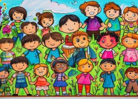 讲文明儿童画作品；讲文明儿童画作品图片