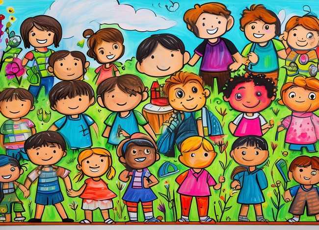 讲文明儿童画作品；讲文明儿童画作品图片