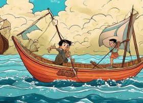 草船借箭儿童画 - 草船借箭儿童画图片