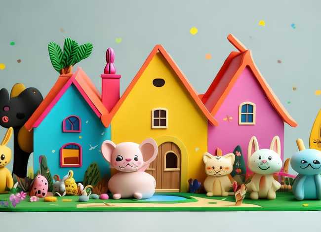 儿童动物房子模型；儿童动物房子模型制作