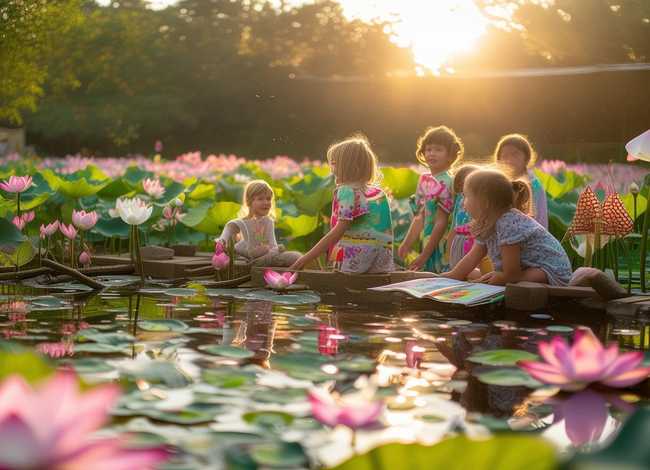 关于荷花主题的儿童故事大班；关于荷花的幼儿故事
