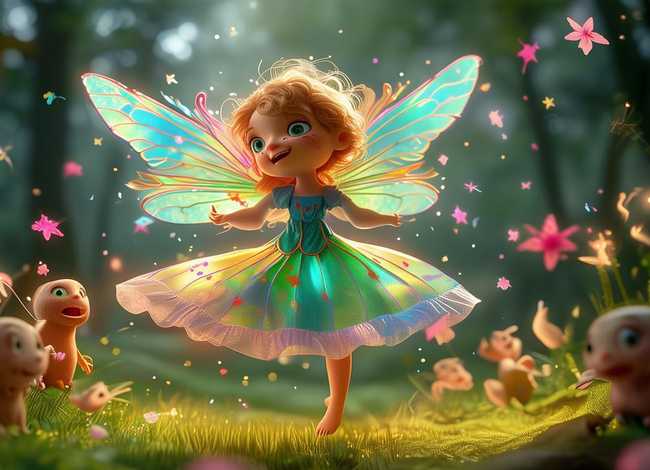 精灵童话故事儿童；儿歌童话精灵