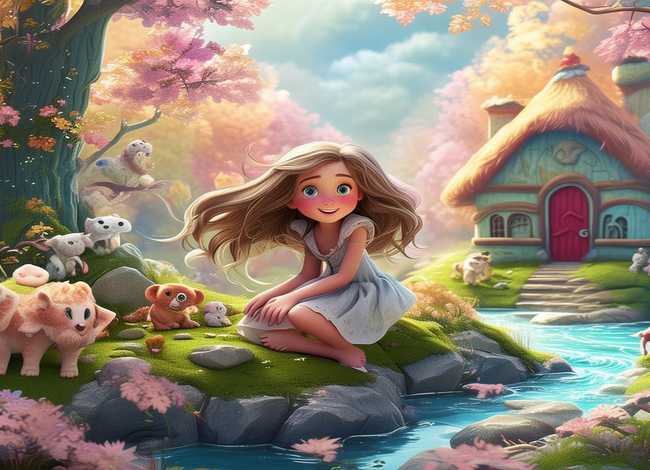 姑娘的儿童故事 幼儿姑娘的故事