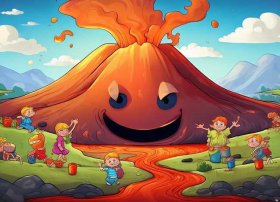 火山故事儿童；火山幼儿故事