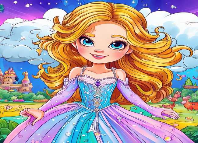 儿童填色画公主；儿童填色画公主怎么画