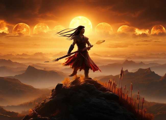 后羿射日儿童故事短篇150字左右 - 后羿射日的故事150字左右