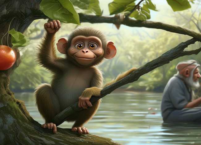 小故事猴子，小故事猴子和渔夫