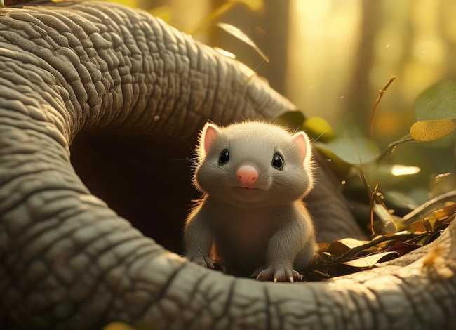 儿童故事小老鼠钻进大象鼻子，小老鼠钻进大象的鼻子故事