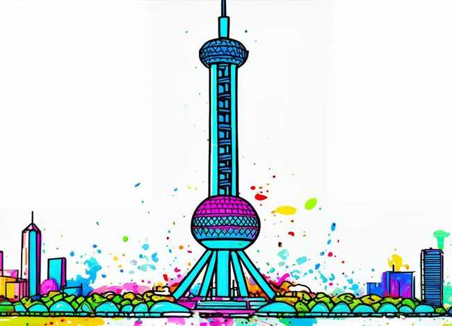 东方之门儿童画简笔画；东方之门儿童画 简笔画