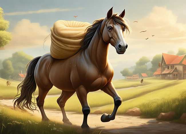 儿童睡前故事马小麦上学记 - 小马磨好麦子往回走续编故事