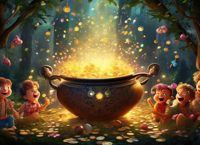 聚宝盆儿童故事图片、聚宝盆儿童画图片 聚宝盆儿童故事图片、聚宝盆儿童画图片