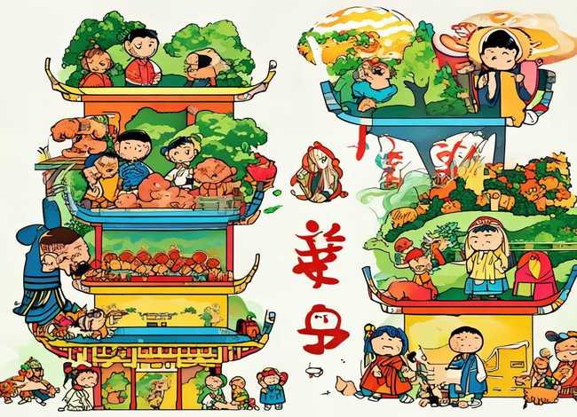 三字经经典故事儿童画 - 三字经儿童画怎么画