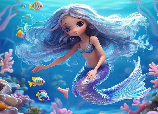 美人鱼故事儿童图片，美人鱼故事绘本图片