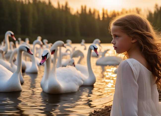 野天鹅的故事绘本；野天鹅的故事绘本图片