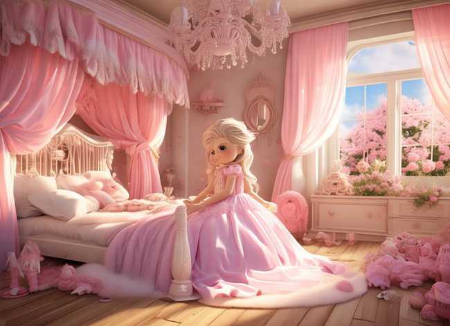 儿童睡前故事粉色公主；儿童粉色公主房