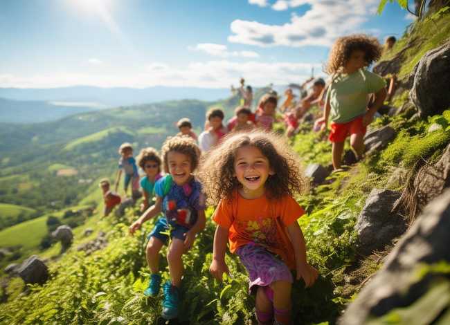 儿童爬山图画 儿童爬山图画怎么画