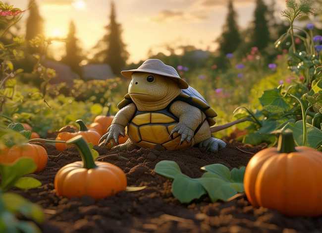 乌龟种南瓜的儿童故事 - 小乌龟种南瓜故事音频