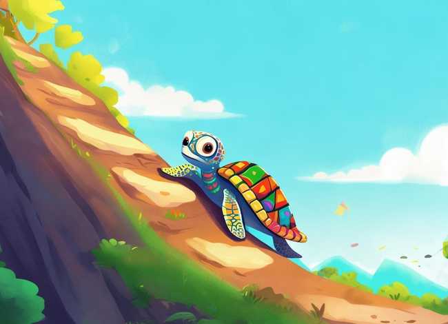 儿童故事海龟爬山连环画（海龟爬山的幼儿故事）