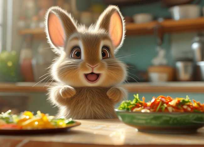 幼儿故事小兔子学吃饭、小兔学吃饭的故事幼儿