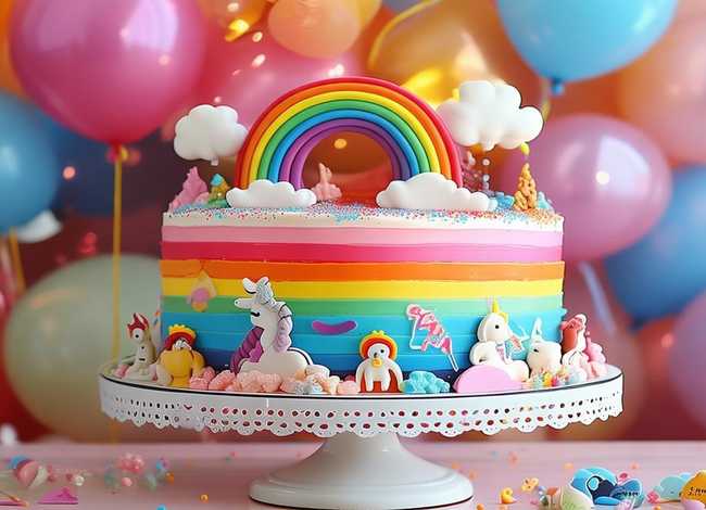 儿童彩虹蛋糕图片 儿童彩虹蛋糕图片大全