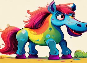 马的儿童画 马的儿童画画图片大全