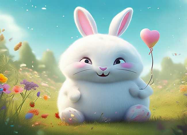 大白的故事儿童画 - 动画片大白兔的故事
