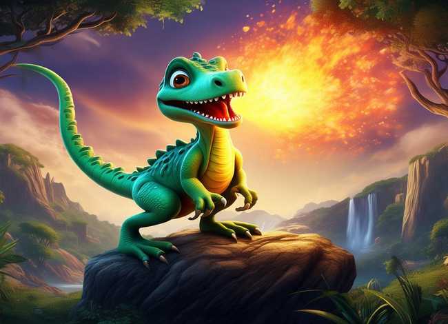 儿童故事喷火的小龙 - 喷火的小恐龙故事内容