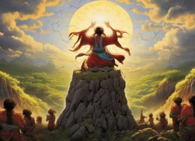 女娲补天儿童故事图片 女娲补天故事带图片