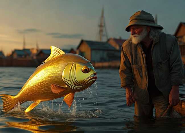 渔夫和金鱼得故事 - 渔夫和金鱼故事英文版