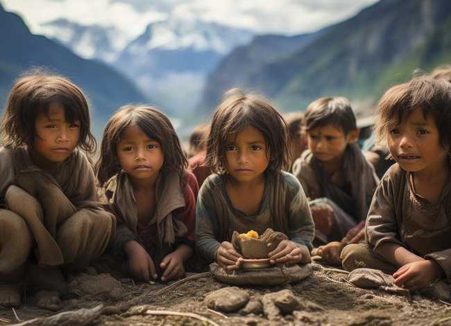 山区儿童贫困吃不上饭生活视频（贫困山区儿童吃不上饭的图片）