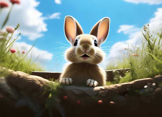 少儿故事坐井观天；兔小贝故事坐井观天